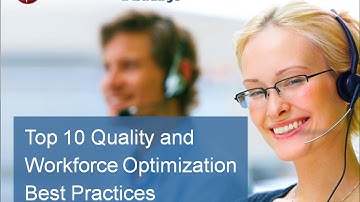 Top 10 Call Center QA & Workforce Optimization Best Practices Webinar by VPI
