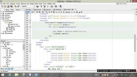 HTML/CSS - Làm menu tab đơn giản sử dụng CSS và JQuery