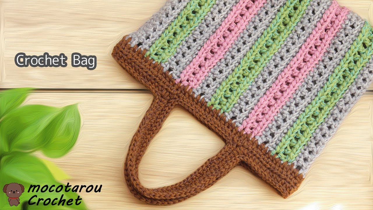I re-knitted the bag and completed a patterned bag. Crochet 100