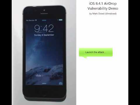 iOS 8.4.1 AirDrop Exploit Demo