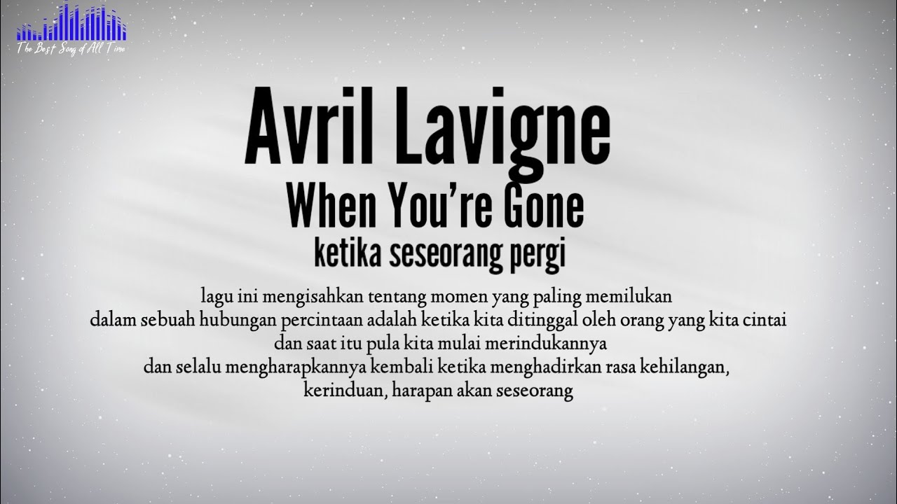 avril lavigne when you're gone songtext