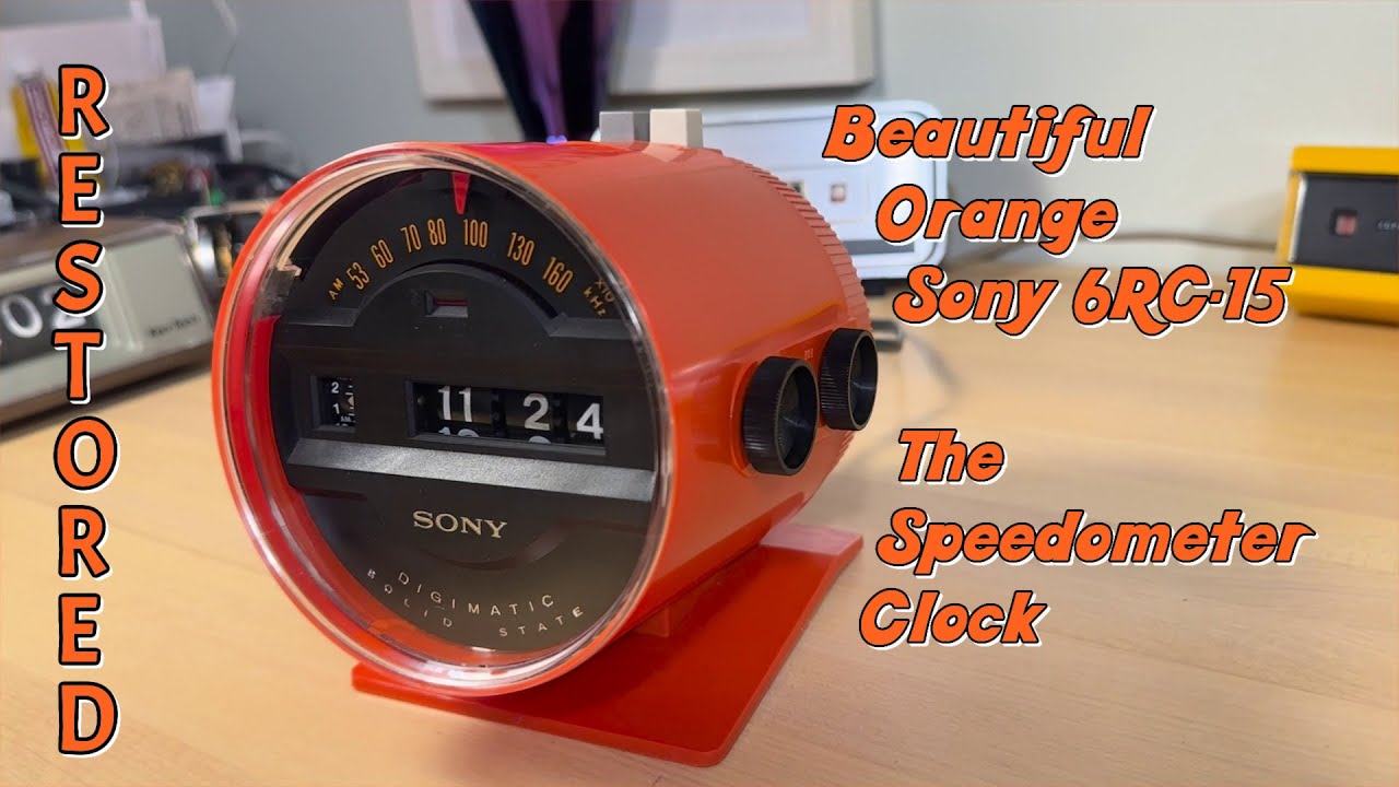 The Speedometer Clock - the Sony 6RC15 AM Clock Radio Alarm - YouTube