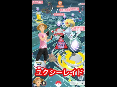 【ポケモンGO】ユクシーレイド！何匹捕まえられるかな？？