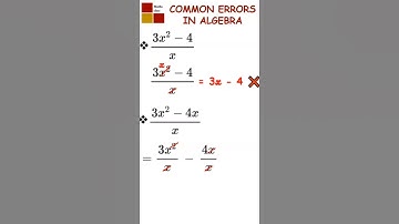 ⚡ #Common errors in Algebra (part-4) #shorts #jayasreemaths