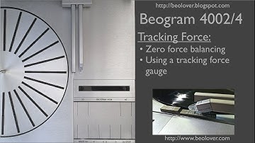 Beogram 4002/4004: Tracking Force Adjustment