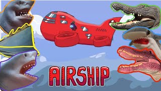 PLAYING THE AMONG US AIRSHIP MAP IN REAL LIFE!!! | SHARK PUPPET AND DAVE