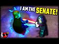 Palpatine attacks the senate in Lego Star Wars