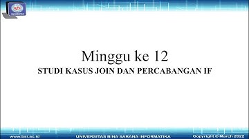 Tugas Aplikasi Basis Data BSI Semester 2 ~ Pertemuan 12