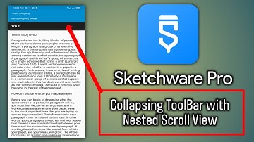 Sketchware Pro Collapsing ToolBar with Nested ScrollView