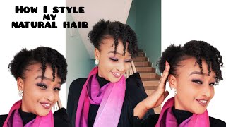 HOW TO STYLE NATURAL HAIR..howi style my hair 🎉🎉
