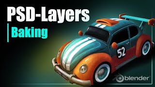 Baking Layers in PSD-LAYERS . FREE Blender Addon.