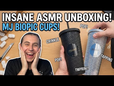 ASMR Unboxing the Official MICHAEL Movie Cups 👑 | Michael Jackson Movie