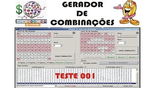 Gerador de combinações da LOTOMANIA - Teste 01 screenshot 1