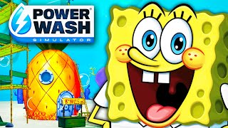 Cleaning Bikini Bottom in Power Wash Simulator SpongeBob DLC!