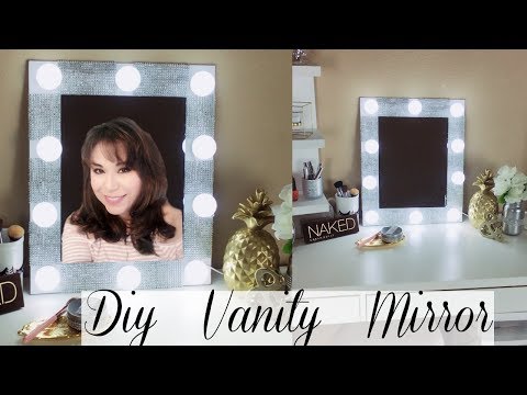 DIY Hollywood Style Lighted Vanity Glam Mirror | Plus Hollywood Lights Kit Review!