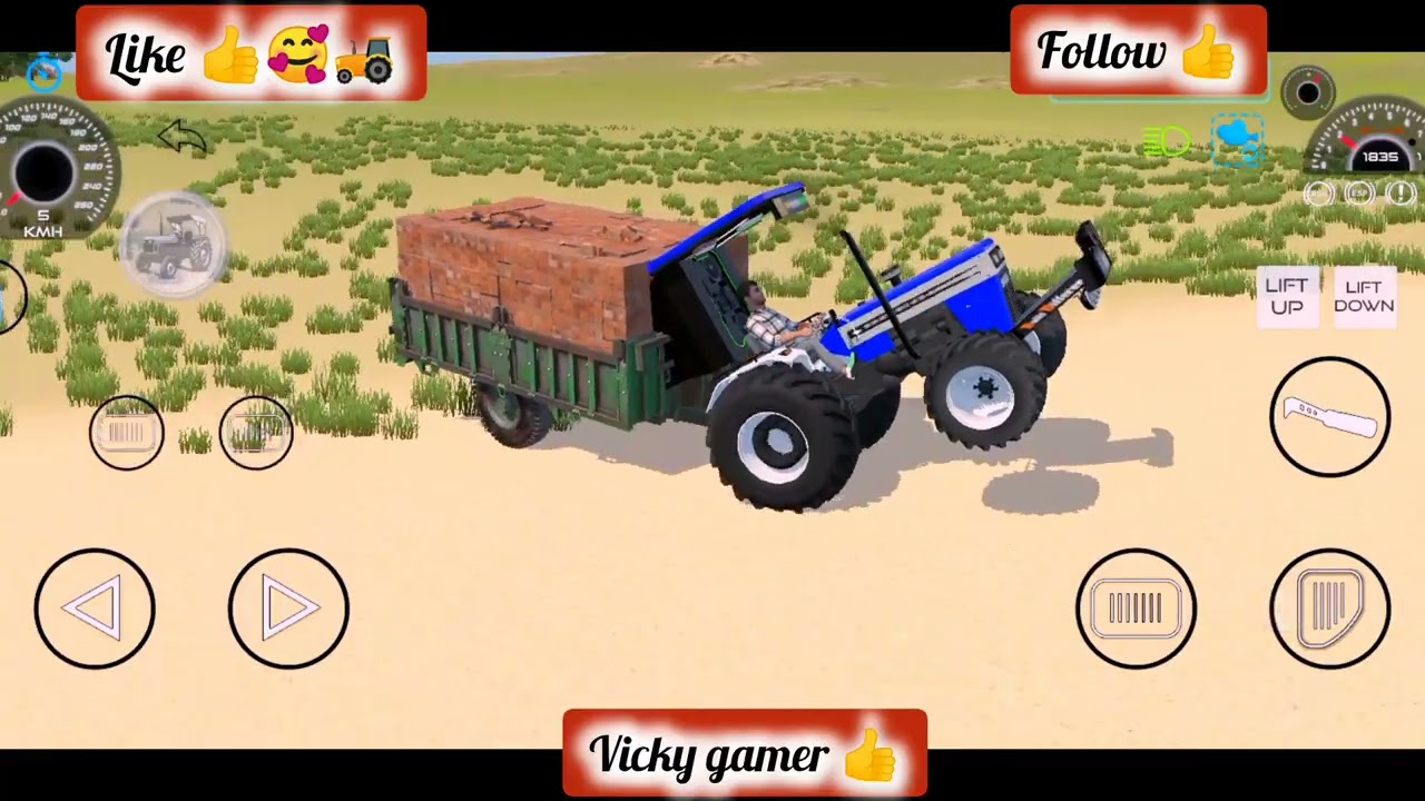 गांव से शहर में ईट लाते हुए 🤑ट्रैक्टर का खतरनाक लुक🚜 tractor ka modification 🤑Indian gamer tochan 🙏