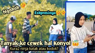 TANYA KE CEWEK KURA KURA NINJA KATAK ATAU KODOK??||Ngakak Ekspresinya