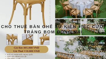Cho thuê bàn ghế sự kiện tiệc cưới Trảng Bom Đồng Nai