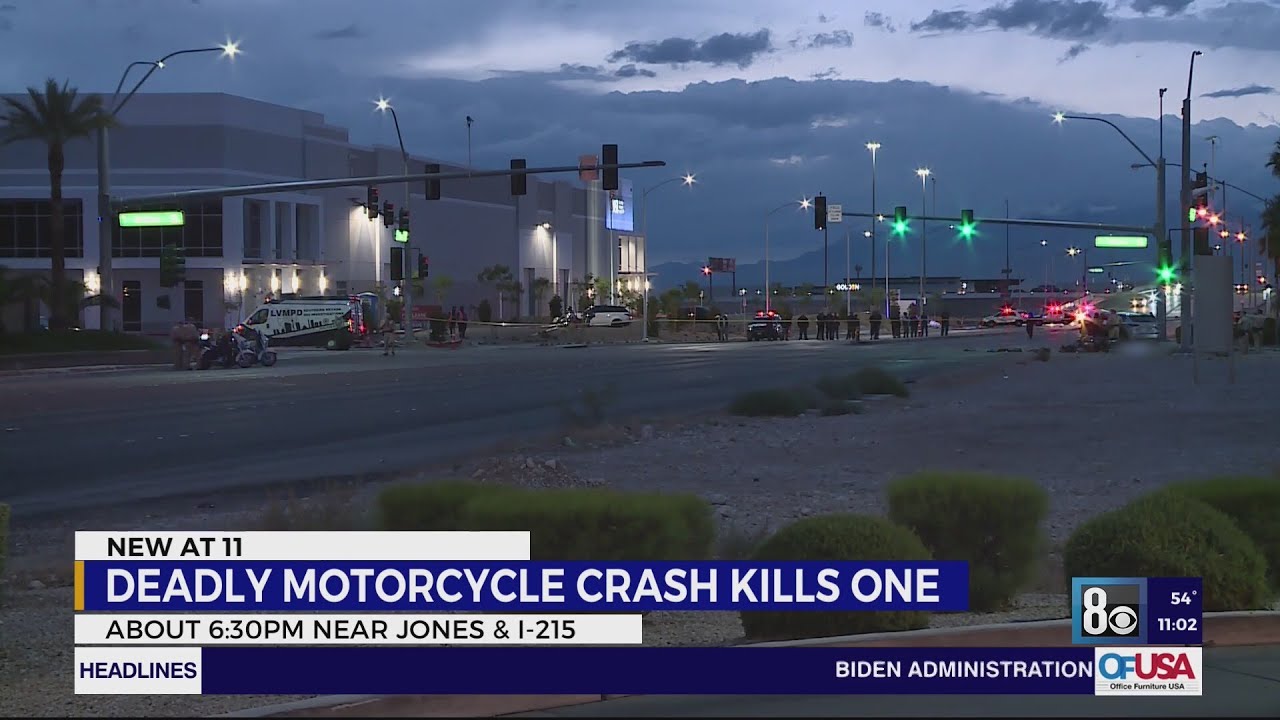 1 dead, 1 injured in southwest Las Vegas valley motorcycle crash - YouTube