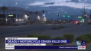 1 dead, 1 injured in southwest Las Vegas valley motorcycle crash