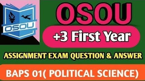 BAPS 1 ASSIGNMENT EXAM ANSWER KEY 2023 | First semister assignment exam answer key  #osou #2023