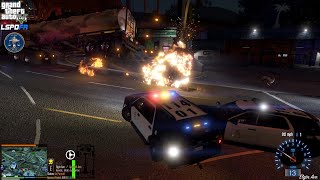 GTA V - LSPDFR 0.4.9🚔 - LSPD/LAPD - Hot Pursuit of A Tanker | Attempted Carjacking - 4K