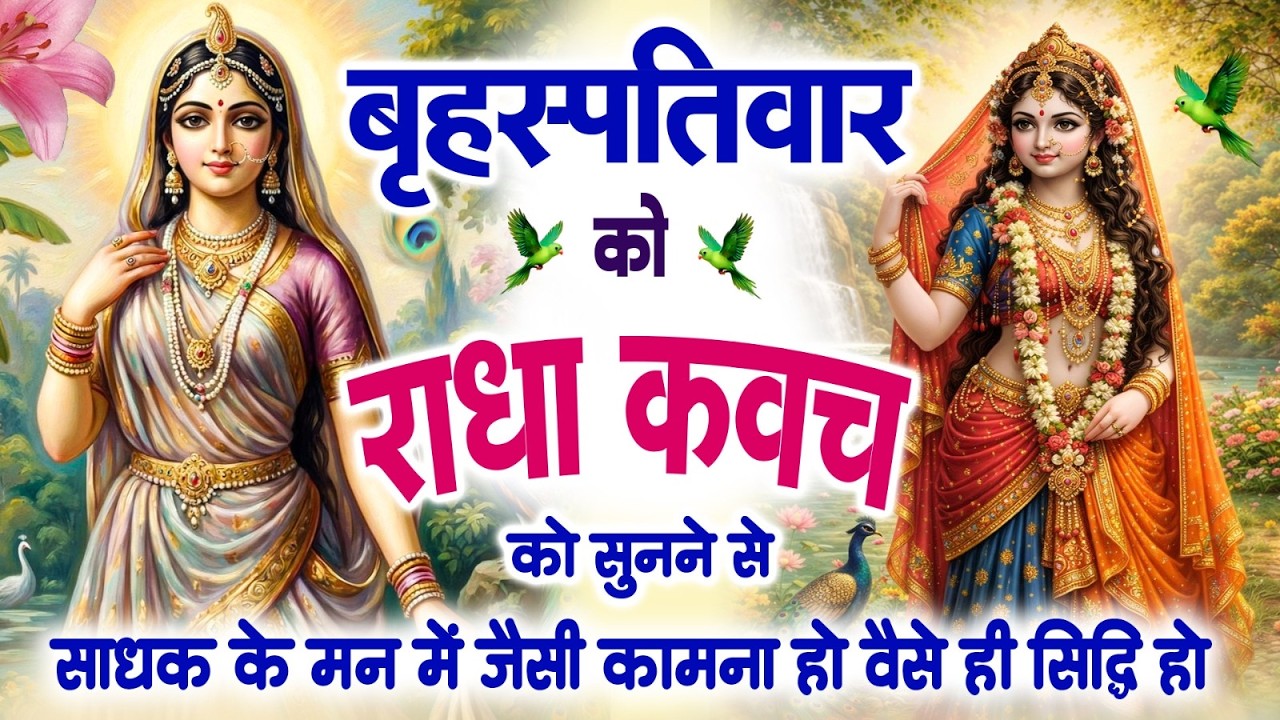 बृहस्पतिवार को राधा कवच सुनने से साधक के मन में जैसी कामना हो वैसे ही सिद्धि हो जाती है~Radha Kavach