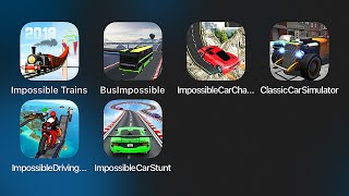 Impossible Trains,Bus Impossible,Impossible Car Challenge,Classic Car Simulator,Impossible Driving screenshot 2