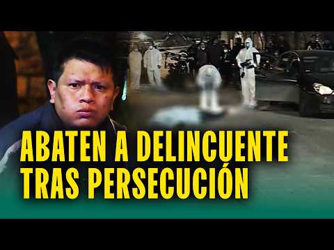 Delincuente hiere a serenazgo y luego termina abatido: Intensa persecución por carro robado