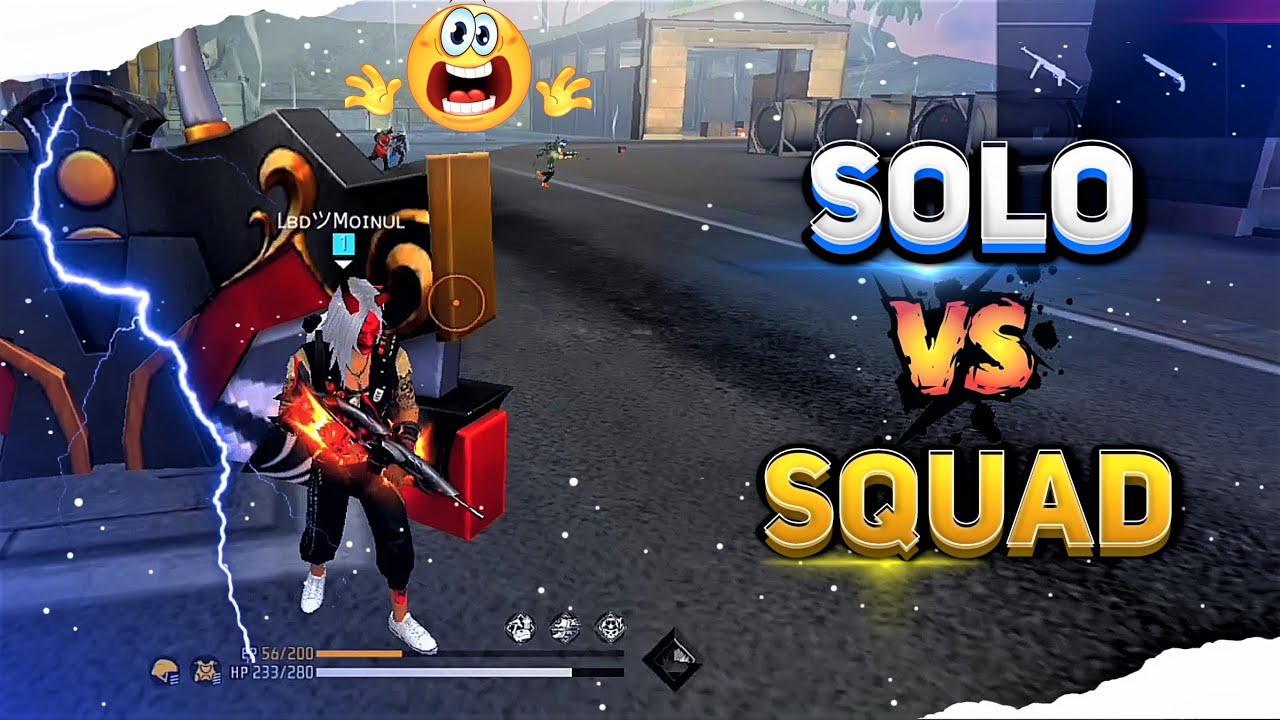 Full Rush in solo Vs squad New Ranked Match || Garena Free Fire ...
