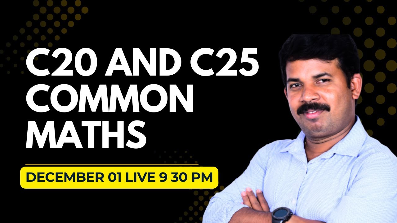 Diploma C20 and C25 Maths Passing package chapters