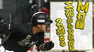 【寿司→俳句→先制】M打線『二死からつながり2点取る』
