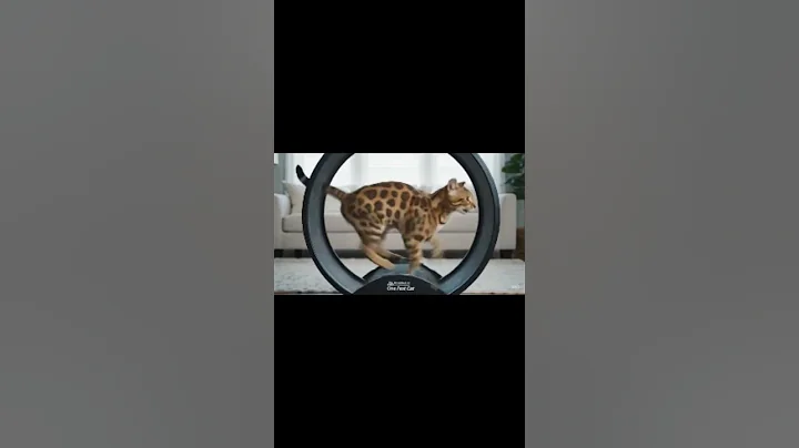 Watch the video about F1 Savannah cat charging up with one- fast exercise wheel #speedsong #maximumspeed