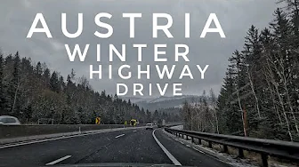Winter Highway Driving In Austria | 4K Driving | Winter Driving