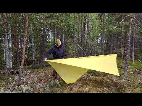 Видео: 5 способов установки пончо тента. 5 ways to setup your poncho tarp