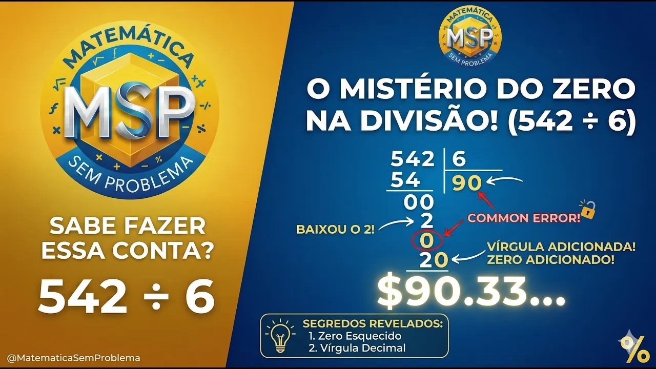 O SEGREDO DO ZERO NA DIVISÃO