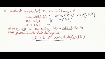 Question asked on CFG to PDA conversion