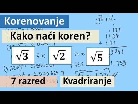 Video: Kako Pronaći Kvadratni Korijen