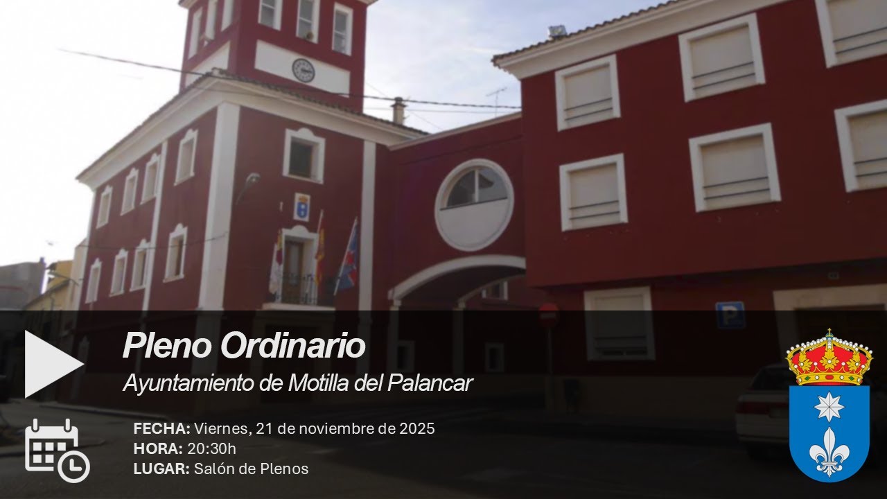 Pleno Ordinario 21 de noviembre de 2025, 20:30h