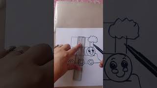 Easy train drawing #stepbystep #casualart