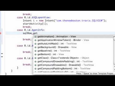 Android Application Development   121   Setting up more SQLite methods