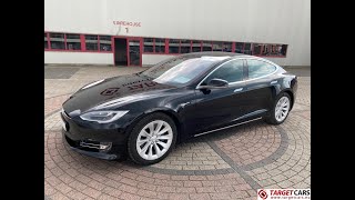 760564 TESLA MODEL S 75D SEDAN 525HP 10-18 173468KM BLACK TV-701-H LHD