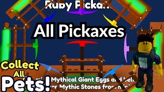 Roblox Collect All Pets | Getting All Of The Pickaxes + Uncommon Giant Team