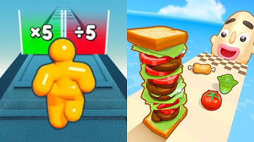 Tall Man Run | Sandwich Runner - All Level Gameplay Android,iOS - NEW MOD APK UPDATE GAMEPLAY 2023