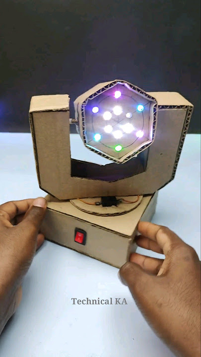 Homemade DJ light • Amazing Rotation disco light | #youtubeshorts #djlight #tech #dcmotor #motor