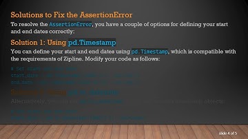 How to Resolve AssertionError When Backtesting in Zipline