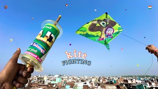 Masha And The Bear Kite Fighting With Classic Manjha Testing Kite Cutting Kite