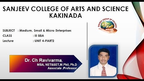 III BBA VI SEM MSME Mgt Part 2 Unit 4