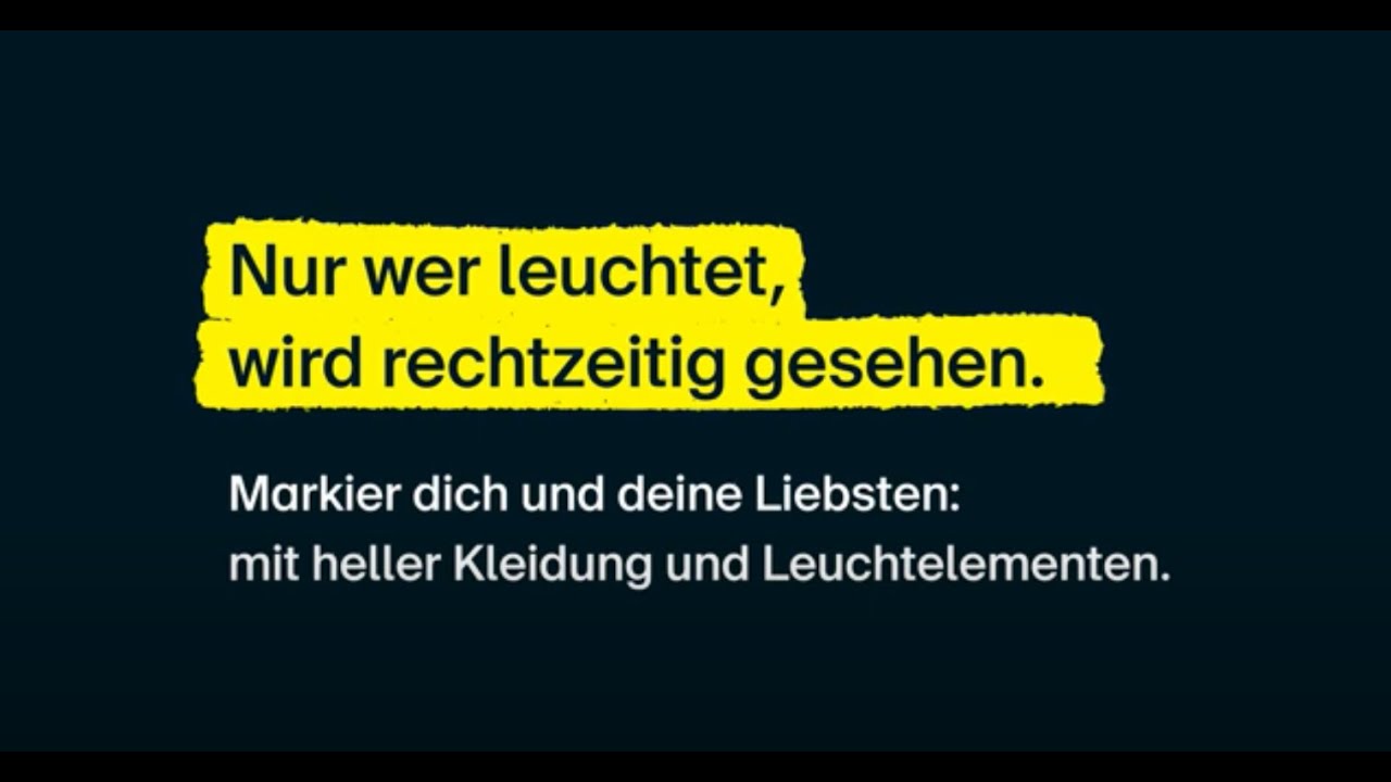 New Nur wer leuchtet, wird rechtzeitig gesehen.