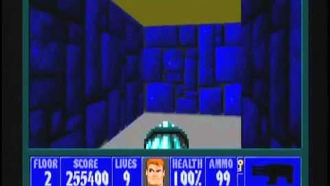 Wolfenstein 3D (100%) Walkthrough (E2M2)